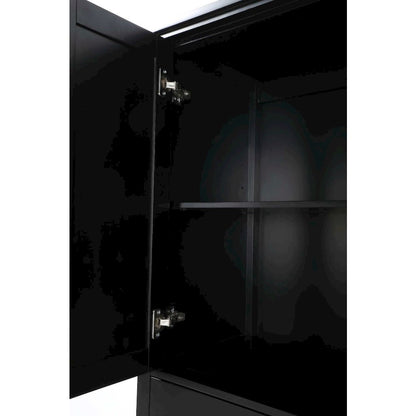 28 inch Bath Storage Cabinet in Black