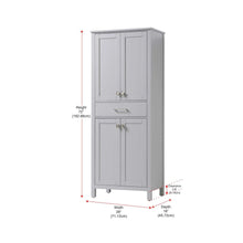 28 inch Bath Storage Cabinet in Grey