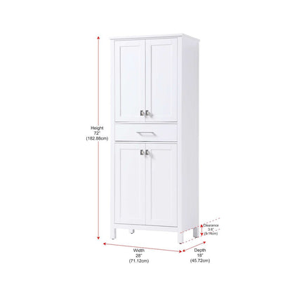 28 inch Bath Storage Cabinet in White