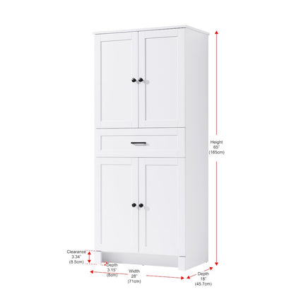 28 Inch Bath Storage Cabinet  in White