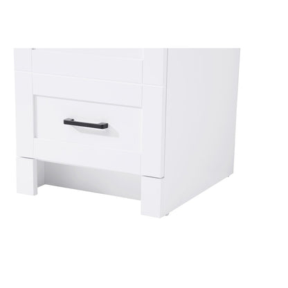 16 Inch Bath Storage Glass Cabinet  in White