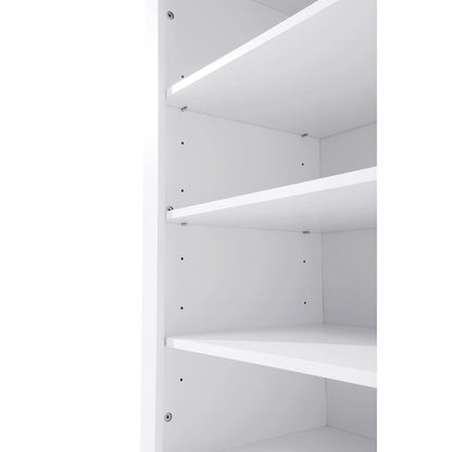 24 Inch Bath Storage Glass Cabinet  in White