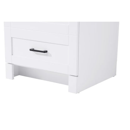 20 Inch Bath Storage Glass Cabinet  in White