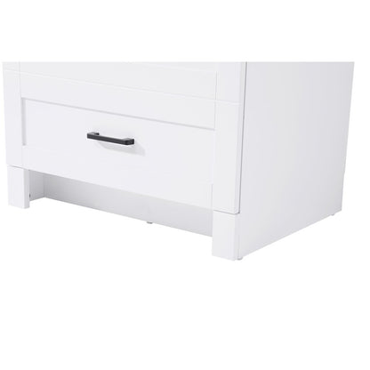 24 Inch Bath Storage Glass Cabinet  in White