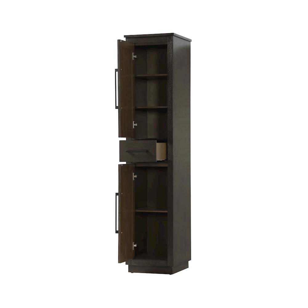 16 inch Bath Storage Cabinet in Chocolate Oak