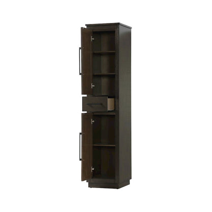 16 inch Bath Storage Cabinet in Chocolate Oak