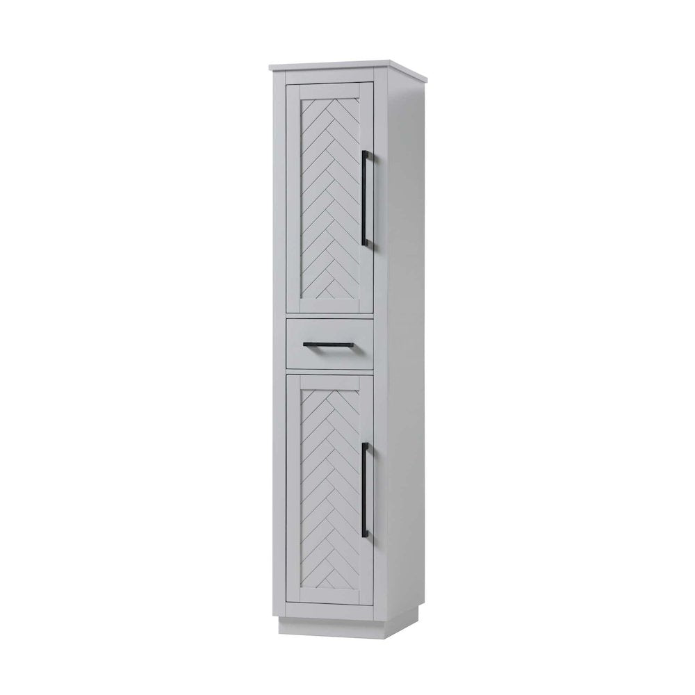 16 inch Bath Storage Cabinet in Grey
