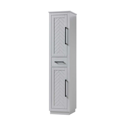 16 inch Bath Storage Cabinet in Grey