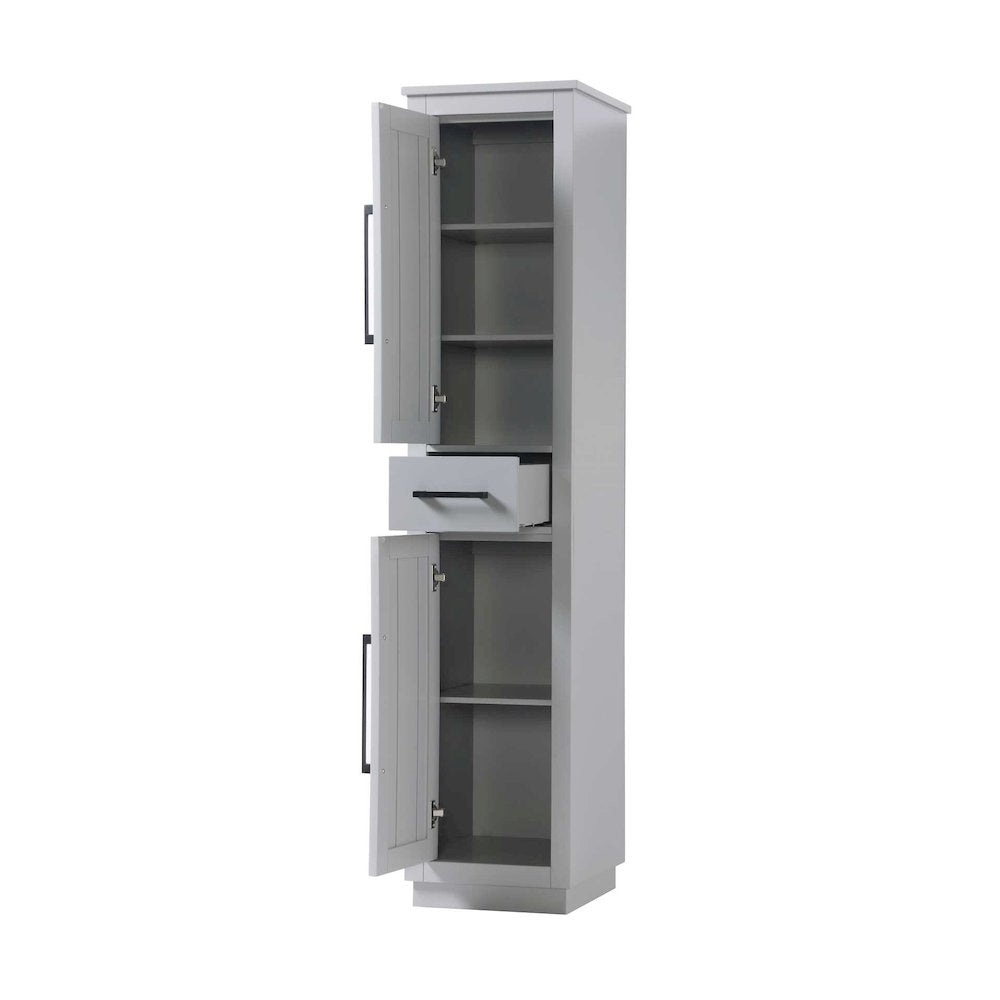 16 inch Bath Storage Cabinet in Grey