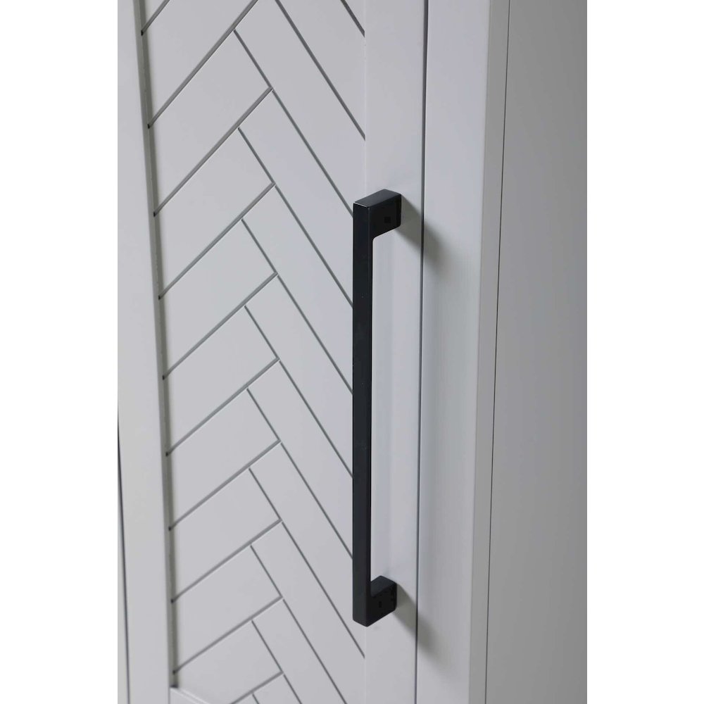 16 inch Bath Storage Cabinet in Grey
