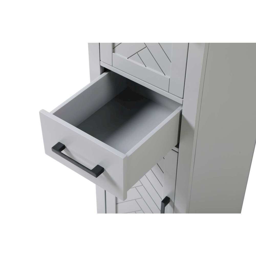 16 inch Bath Storage Cabinet in Grey