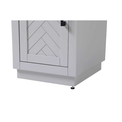 16 inch Bath Storage Cabinet in Grey