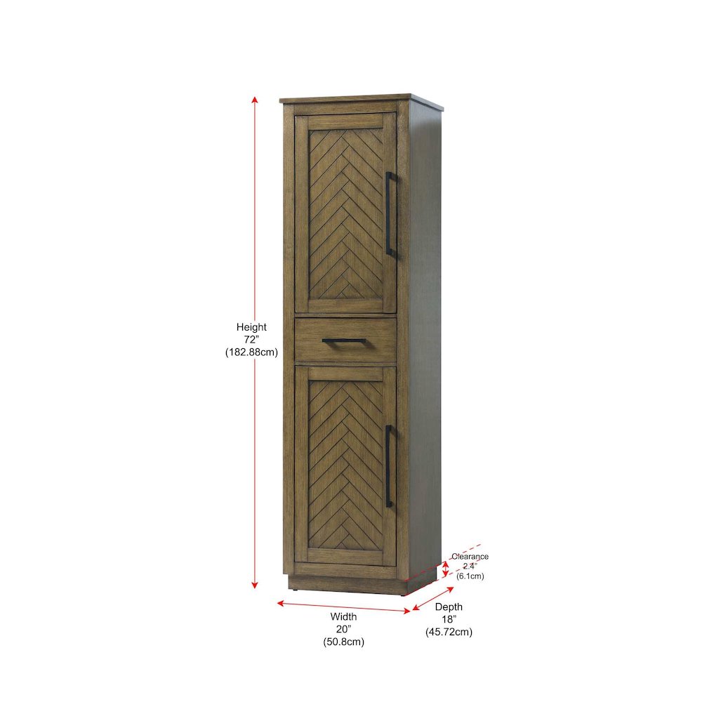 20 inch Bath Storage Cabinet in Hazel Oak