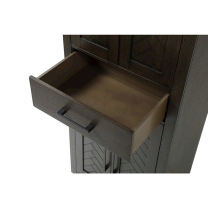 24 inch Bath Storage Cabinet in Chocolate Oak