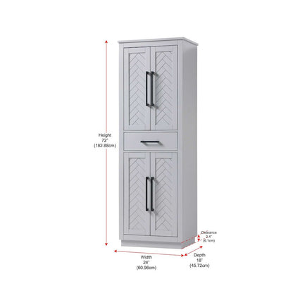 24 inch Bath Storage Cabinet in Grey