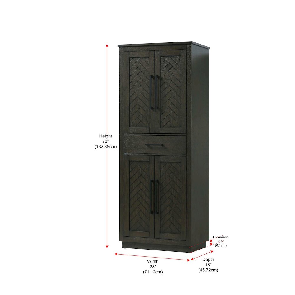 28 inch Bath Storage Cabinet in Chocolate Oak