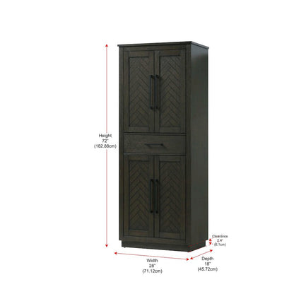 28 inch Bath Storage Cabinet in Chocolate Oak