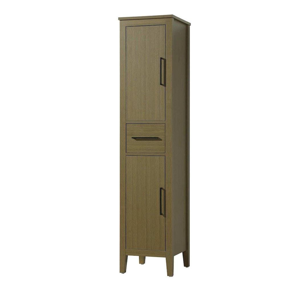 16 Inch Bath Storage Cabinet in Chestnut Brown