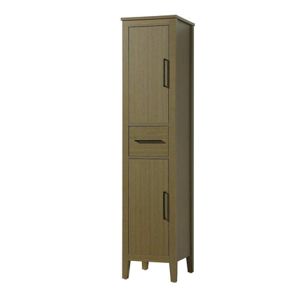 16 Inch Bath Storage Cabinet in Chestnut Brown