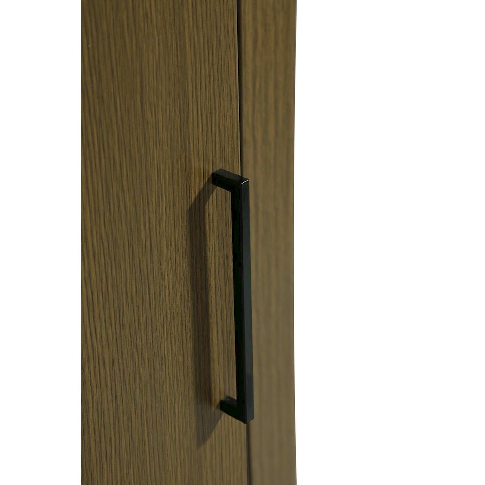 16 Inch Bath Storage Cabinet in Chestnut Brown