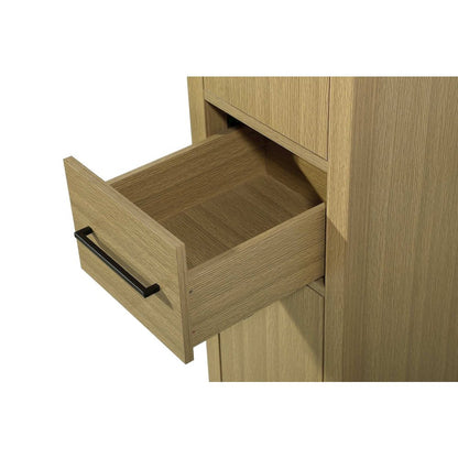 16 Inch Bath Storage Cabinet in Honey Brown