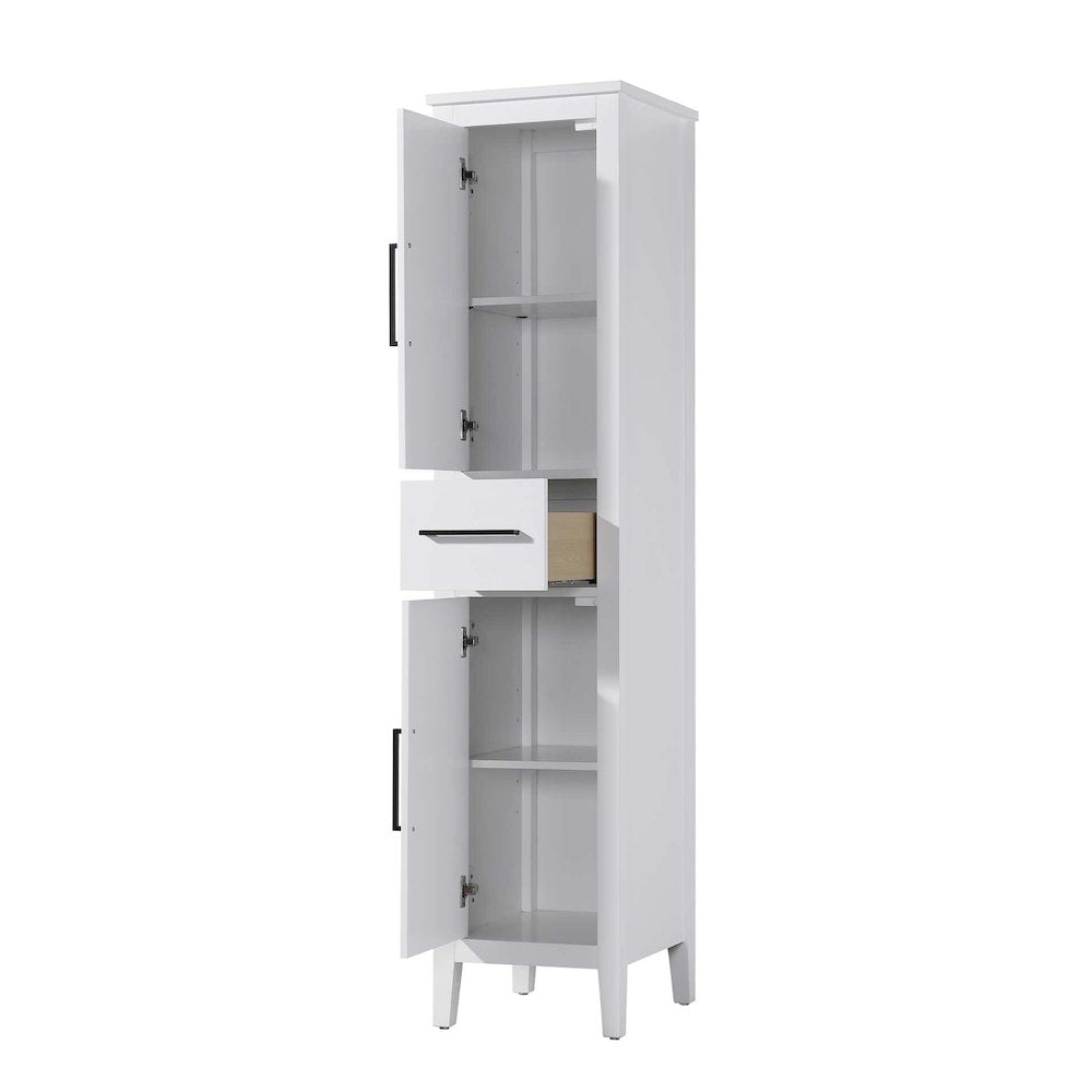 16 Inch Bath Storage Cabinet in White