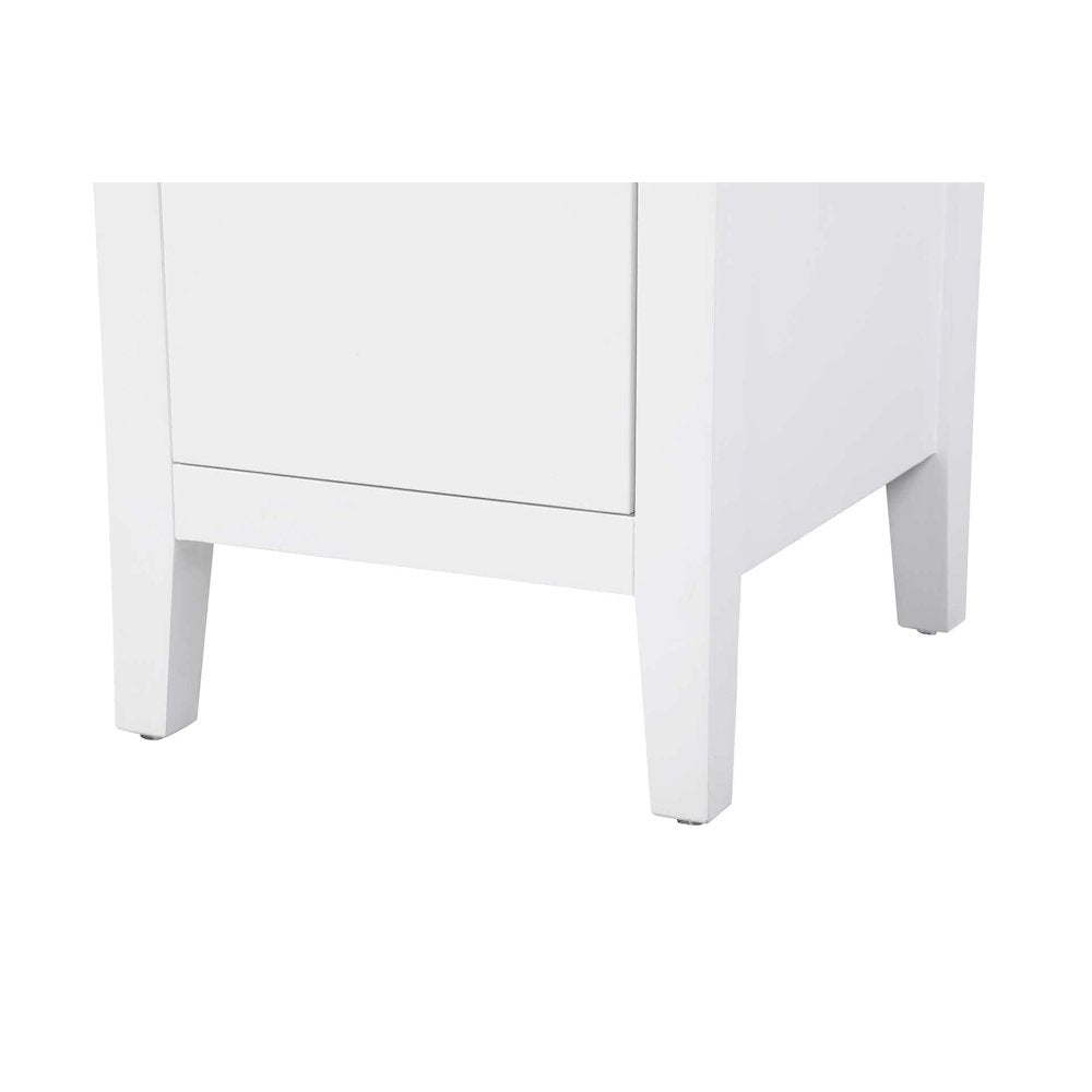 16 Inch Bath Storage Cabinet in White
