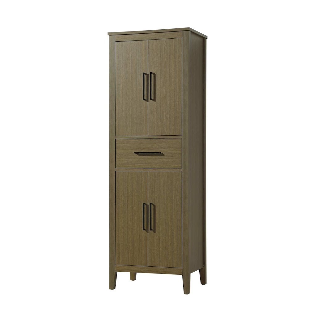 24 Inch Bath Storage Cabinet in Chestnut Brown