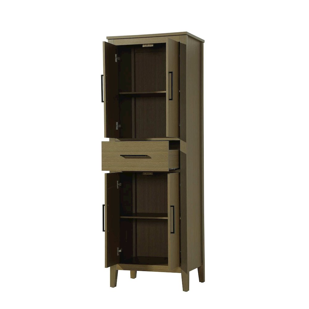 24 Inch Bath Storage Cabinet in Chestnut Brown