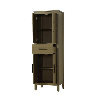 24 Inch Bath Storage Cabinet in Chestnut Brown