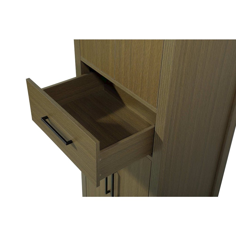 24 Inch Bath Storage Cabinet in Chestnut Brown