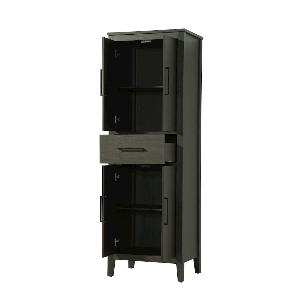 24 Inch Bath Storage Cabinet in Mocha Brown