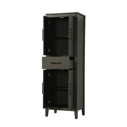 24 Inch Bath Storage Cabinet in Mocha Brown