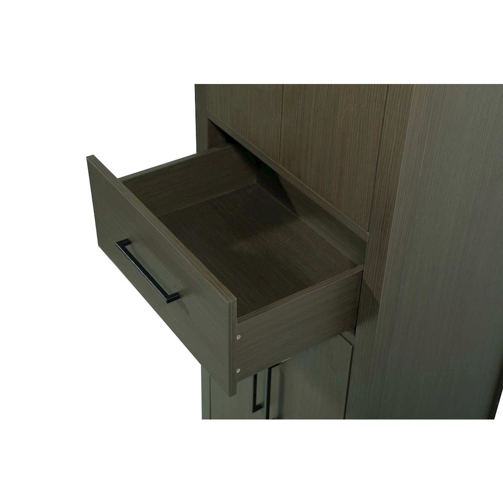 24 Inch Bath Storage Cabinet in Mocha Brown