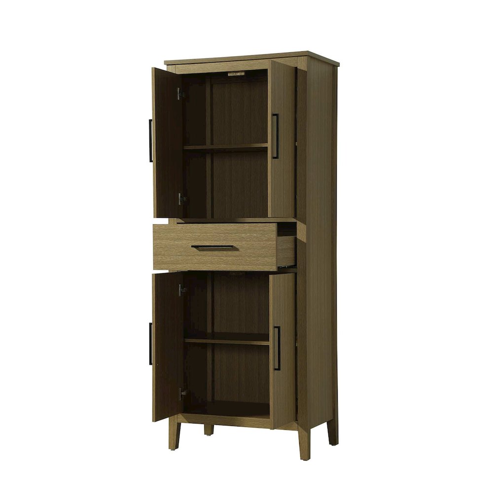 28 Inch Bath Storage Cabinet in Chestnut Brown