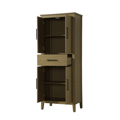 28 Inch Bath Storage Cabinet in Chestnut Brown