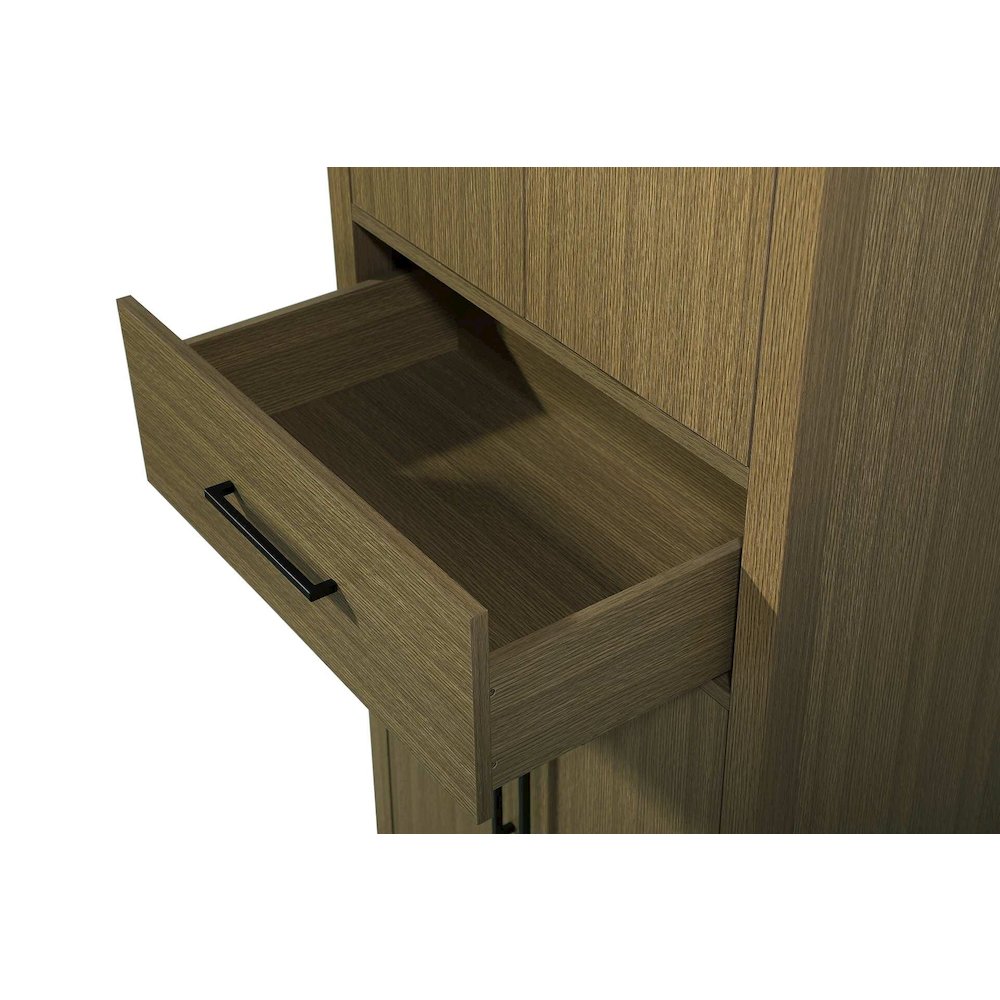 28 Inch Bath Storage Cabinet in Chestnut Brown
