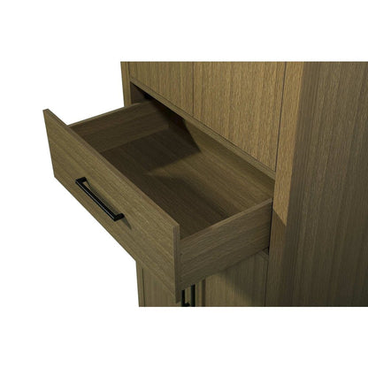28 Inch Bath Storage Cabinet in Chestnut Brown