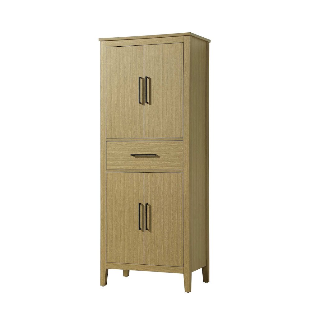 28 Inch Bath Storage Cabinet in Honey Brown