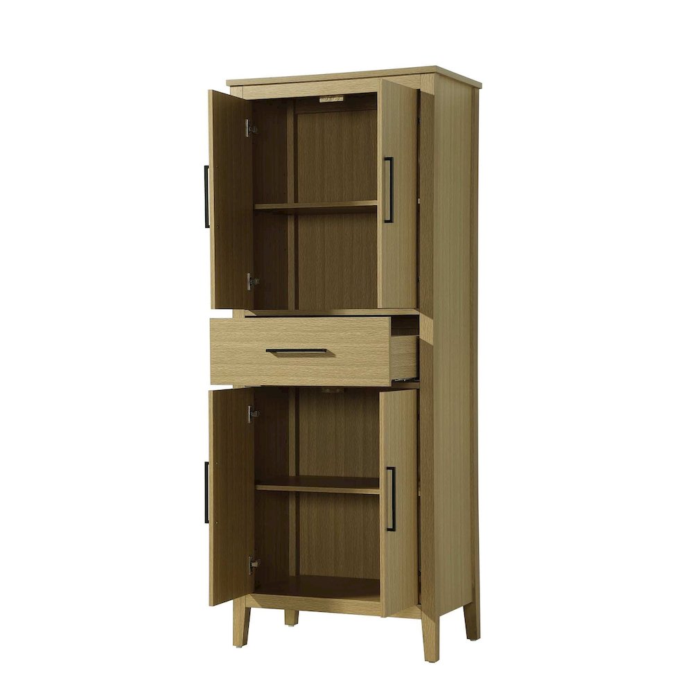 28 Inch Bath Storage Cabinet in Honey Brown