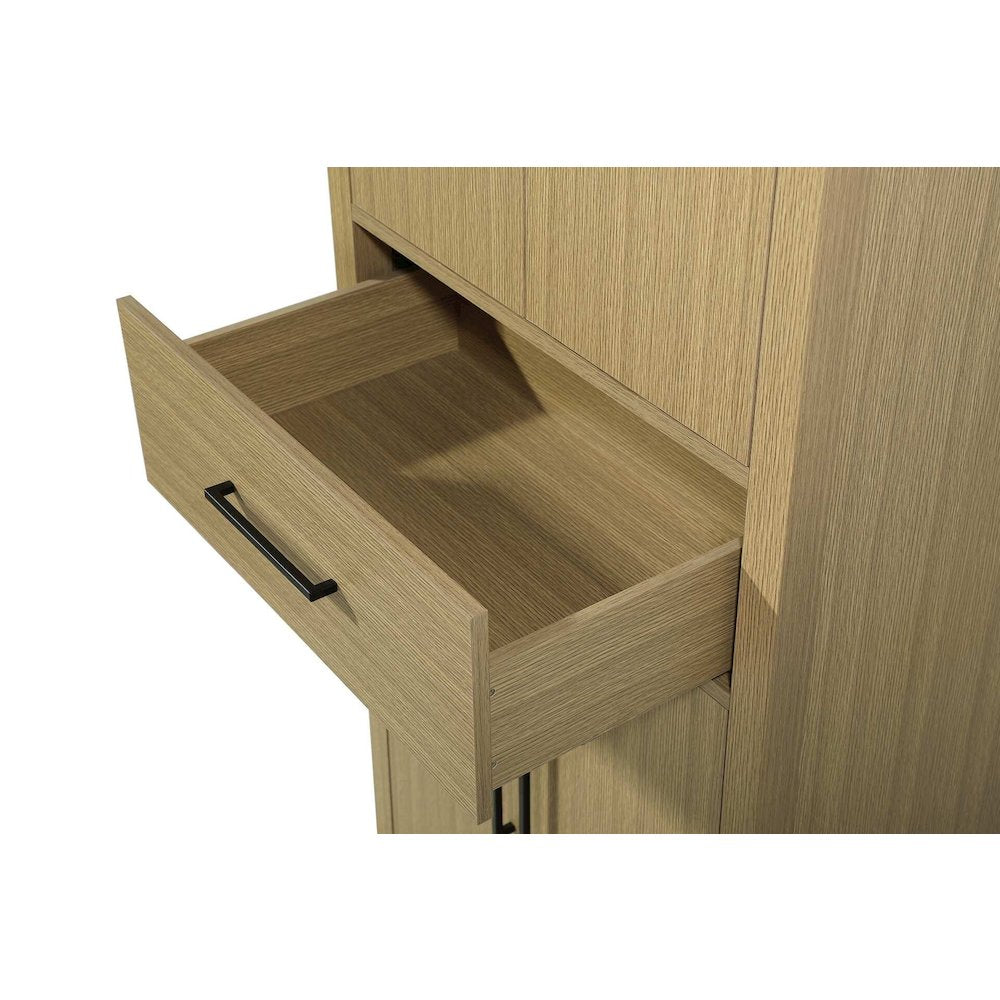 28 Inch Bath Storage Cabinet in Honey Brown