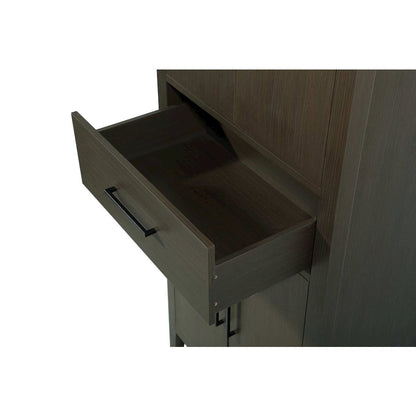 28 Inch Bath Storage Cabinet in Mocha Brown