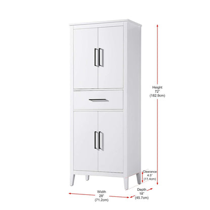 28 Inch Bath Storage Cabinet in White
