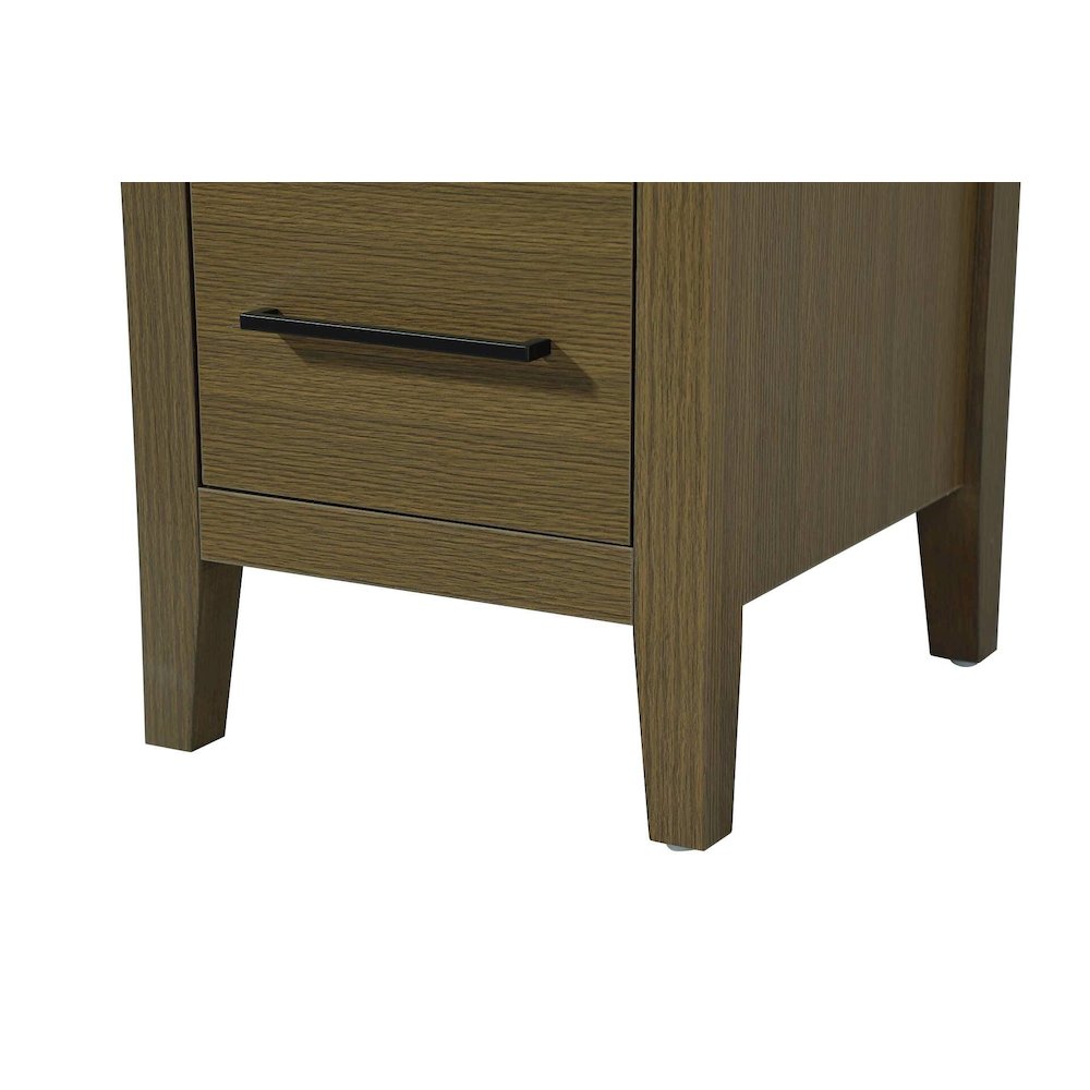 16 Inch Open Shelving Bath Storage Cabinet in Chestnut Brown