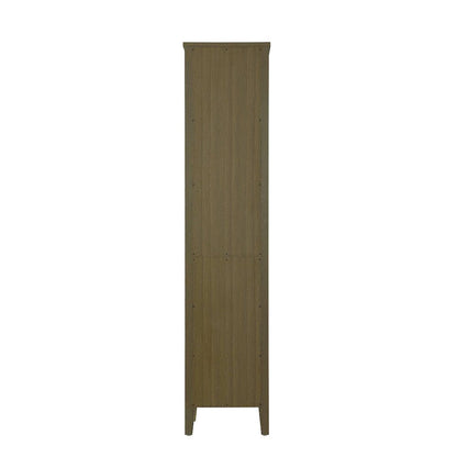 16 Inch Open Shelving Bath Storage Cabinet in Chestnut Brown