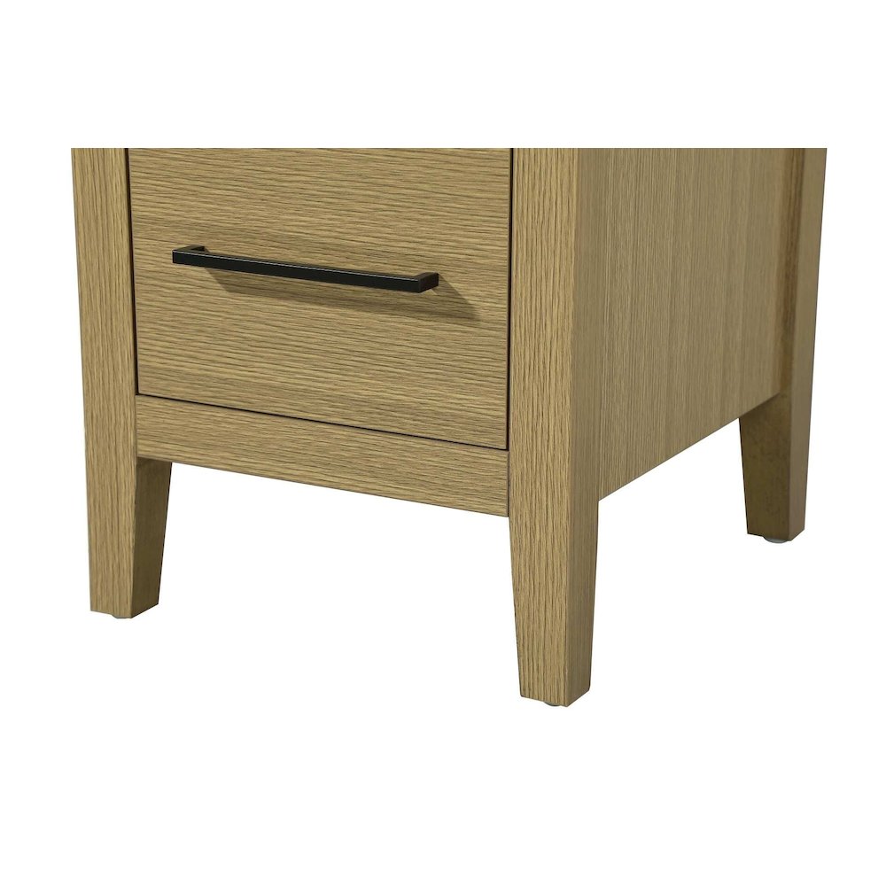 16 Inch Open Shelving Bath Storage Cabinet in Honey Brown