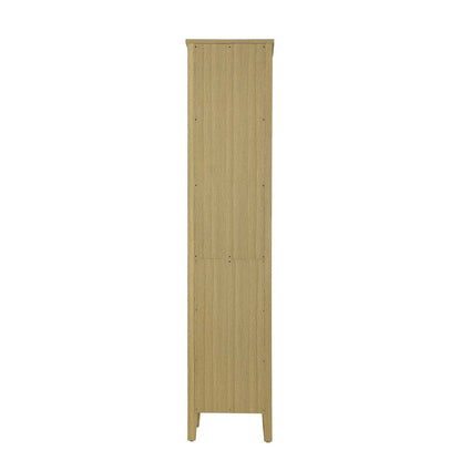 16 Inch Open Shelving Bath Storage Cabinet in Honey Brown