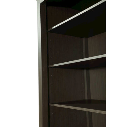 16 Inch Open Shelving Bath Storage Cabinet in Mocha Brown