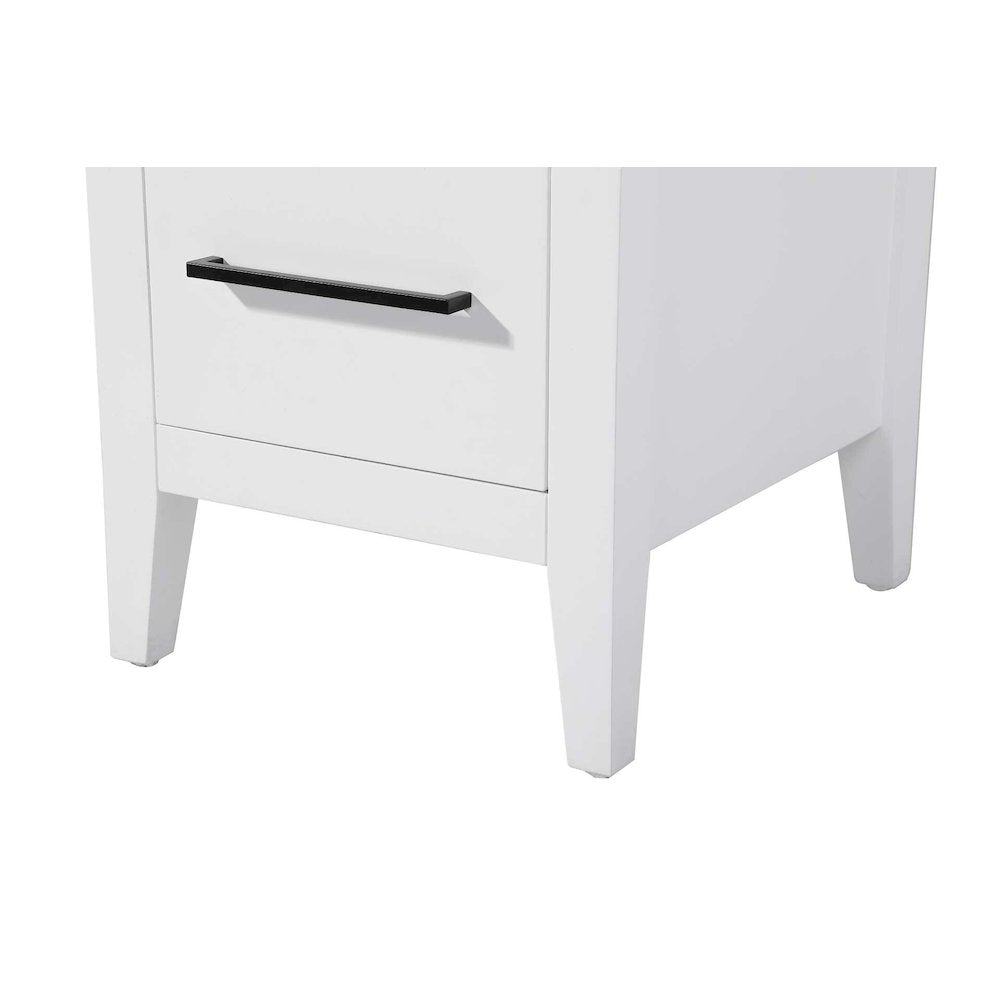 16 Inch Open Shelving Bath Storage Cabinet in White