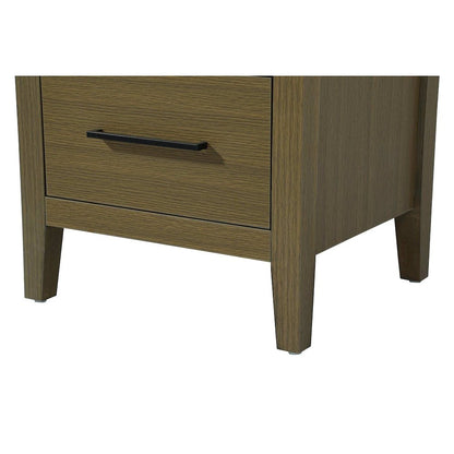 20 Inch Open Shelving Bath Storage Cabinet in Chestnut Brown